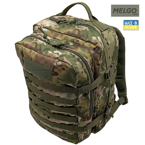 Рюкзак тактичний 40 літрів полікордура Мультикам (olive) MELGO армійський, штурмовий MG_RUKZAK_POLY_MULTICAM_2 фото