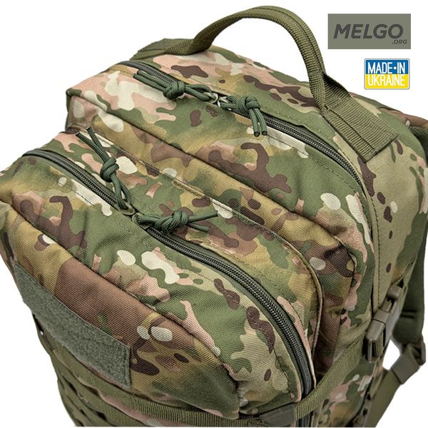 Рюкзак тактичний 40 літрів полікордура Мультикам (olive) MELGO армійський, штурмовий MG_RUKZAK_POLY_MULTICAM_2 фото